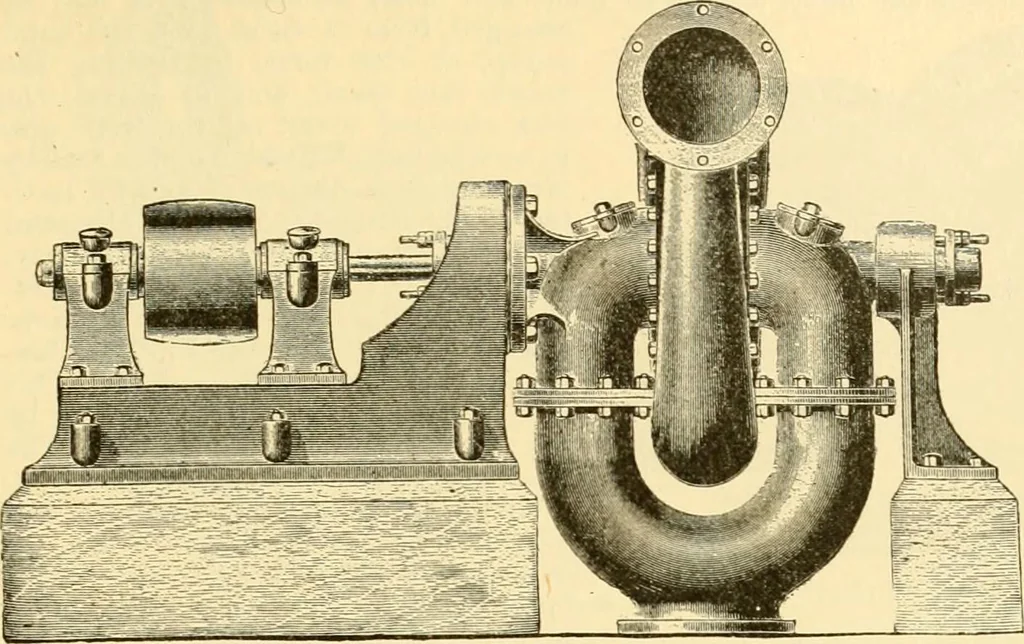 An illustration from Modern mechanism, exhibiting the latest progress in machines, motors, and the transmission of power, being a supplementary volume to Appletons' cyclopaedia of applied mechanics, 1892, leaf 722