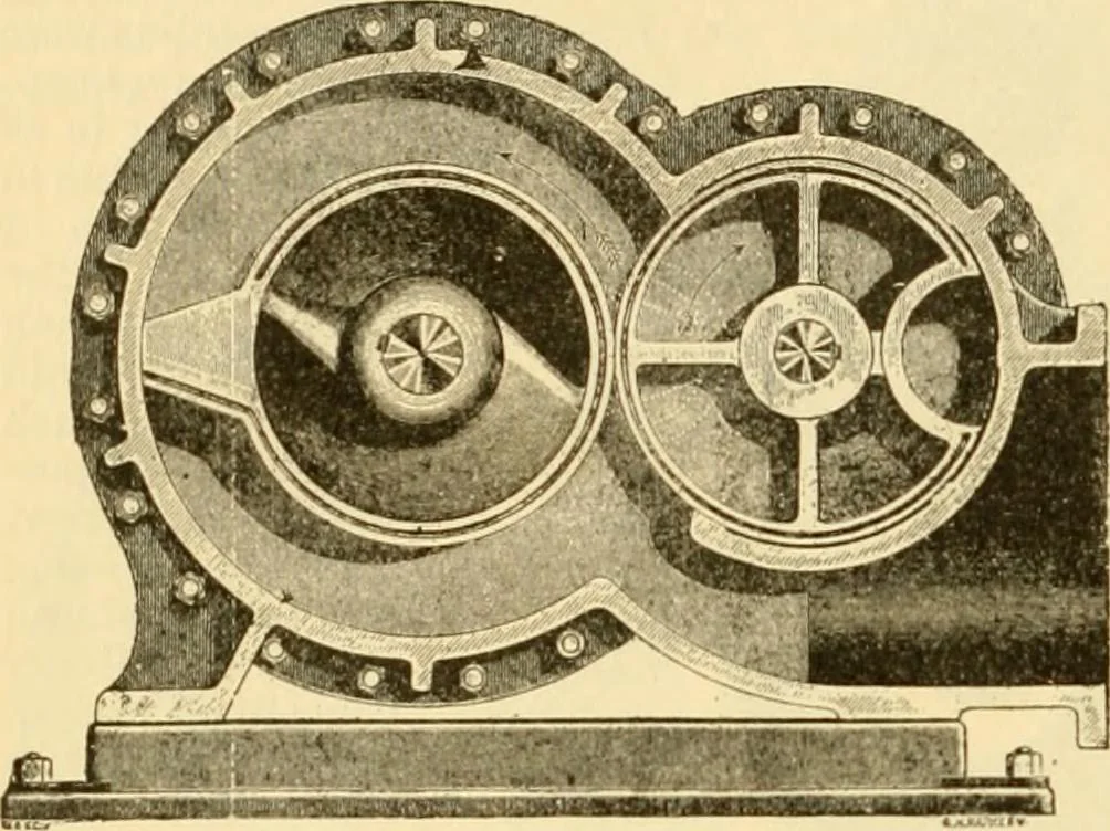 An illustration from Modern mechanism, exhibiting the latest progress in machines, motors, and the transmission of power, being a supplementary volume to Appletons' cyclopaedia of applied mechanics, 1892, leaf 723