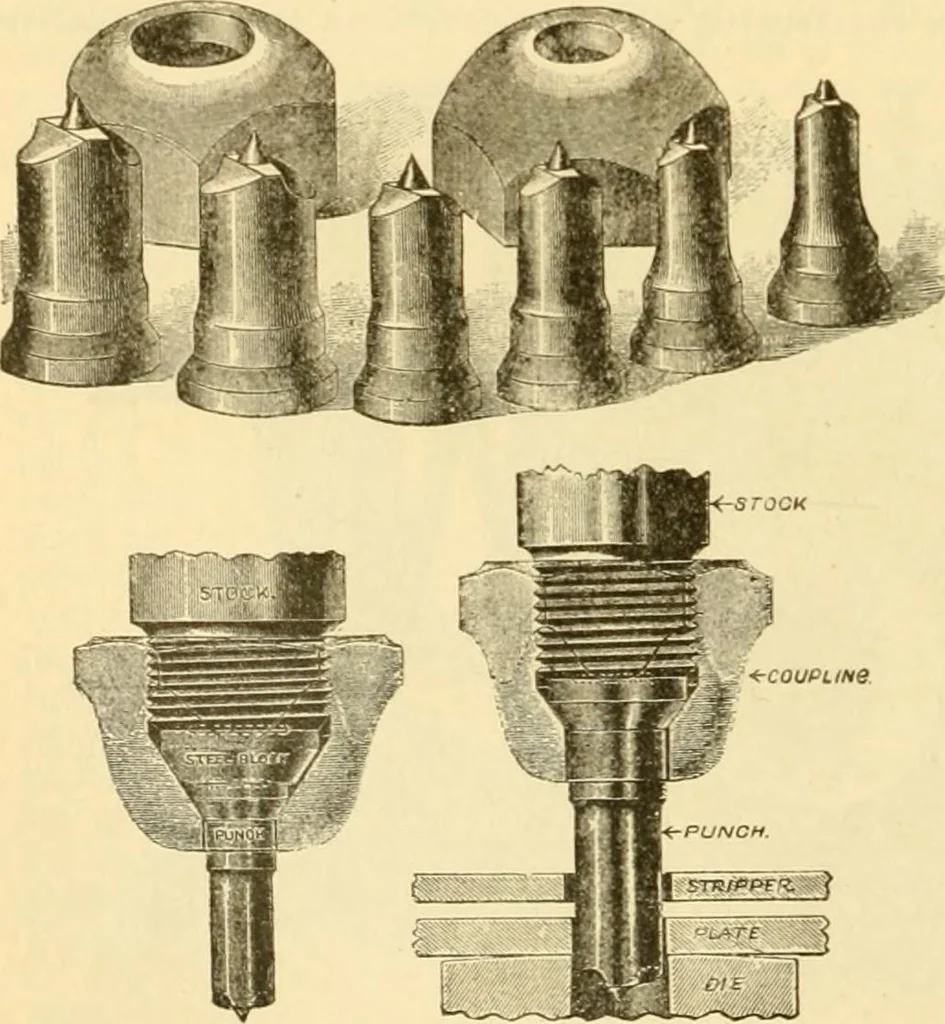 An illustration from Modern mechanism, exhibiting the latest progress in machines, motors, and the transmission of power, being a supplementary volume to Appletons' cyclopaedia of applied mechanics, 1892, leaf 723