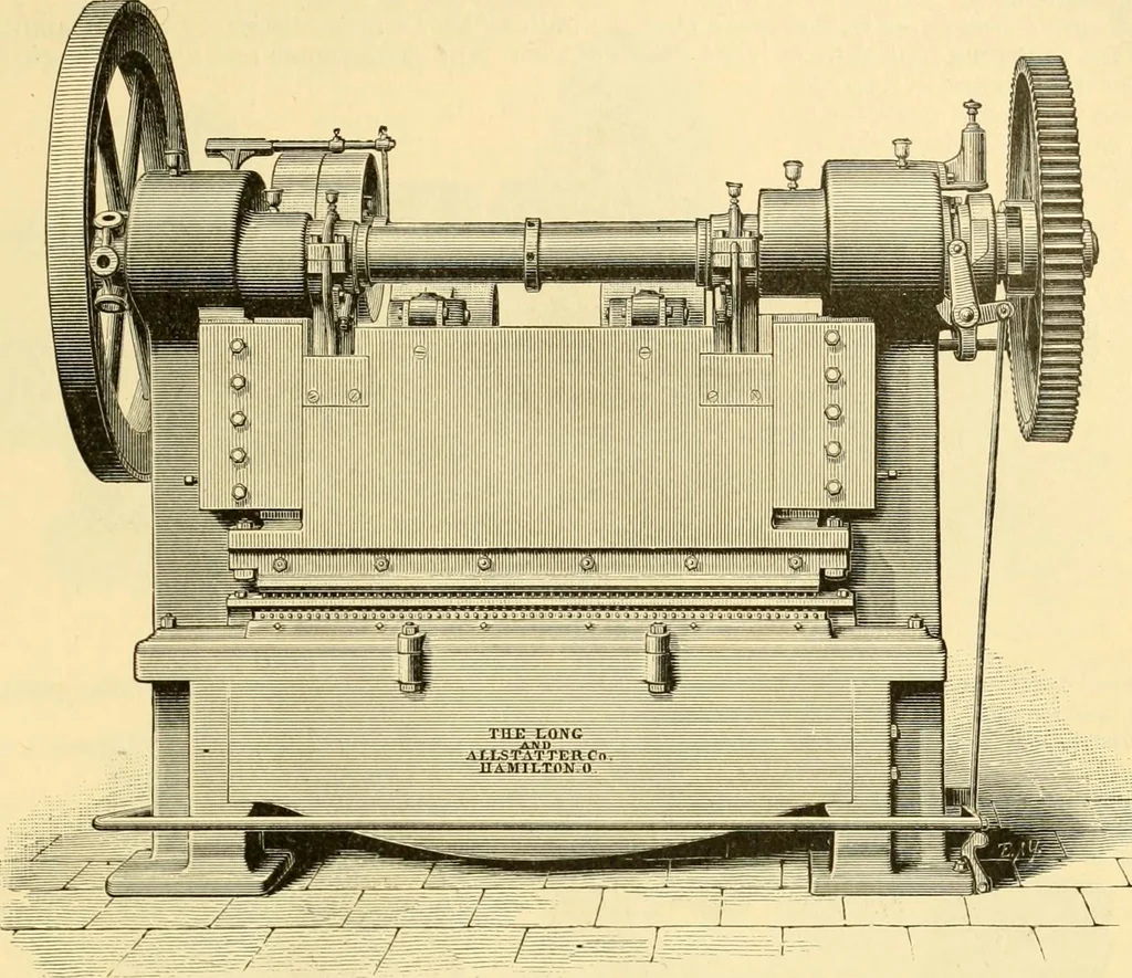 An illustration from Modern mechanism, exhibiting the latest progress in machines, motors, and the transmission of power, being a supplementary volume to Appletons' cyclopaedia of applied mechanics, 1892, leaf 724