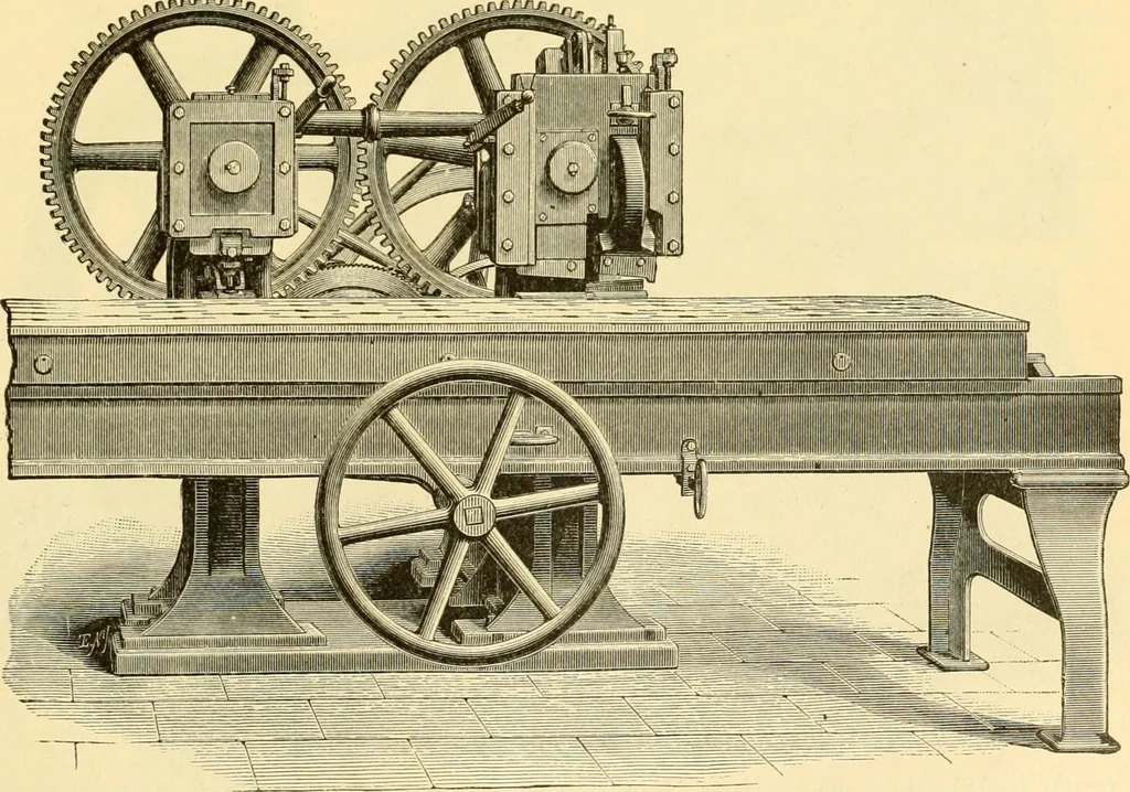 An illustration from Modern mechanism, exhibiting the latest progress in machines, motors, and the transmission of power, being a supplementary volume to Appletons' cyclopaedia of applied mechanics, 1892, leaf 724