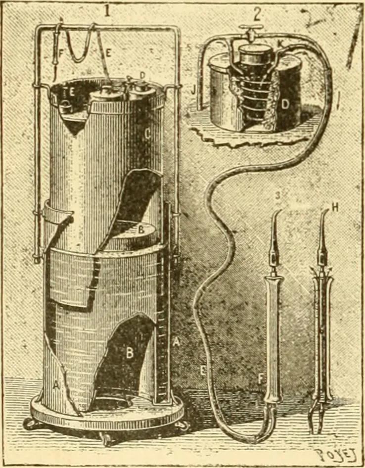 An illustration from Modern mechanism, exhibiting the latest progress in machines, motors, and the transmission of power, being a supplementary volume to Appletons' cyclopaedia of applied mechanics, 1892, leaf 727