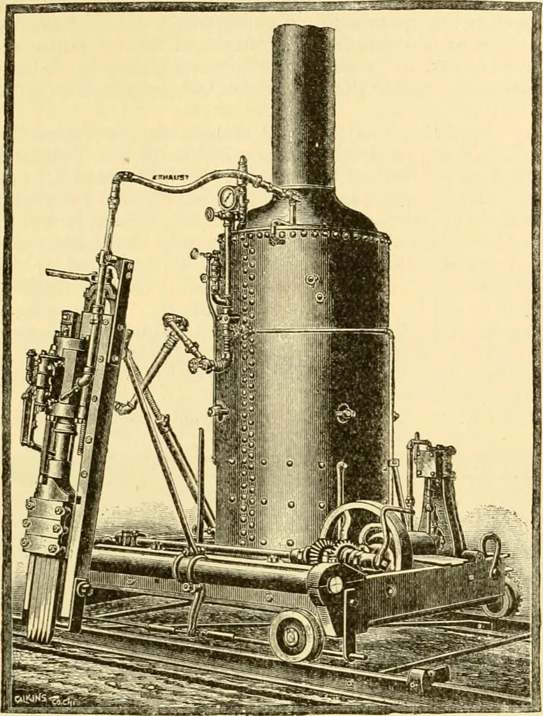An illustration from Modern mechanism, exhibiting the latest progress in machines, motors, and the transmission of power, being a supplementary volume to Appletons' cyclopaedia of applied mechanics, 1892, leaf 730