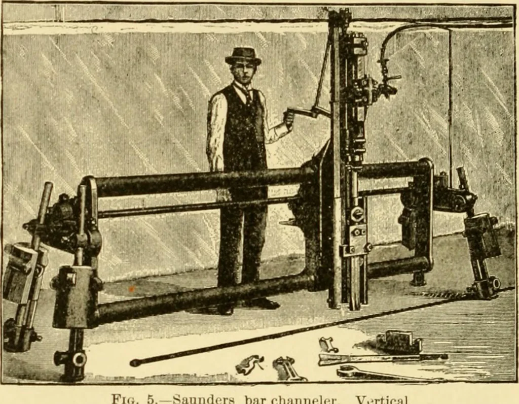 An illustration from Modern mechanism, exhibiting the latest progress in machines, motors, and the transmission of power, being a supplementary volume to Appletons' cyclopaedia of applied mechanics, 1892, leaf 731