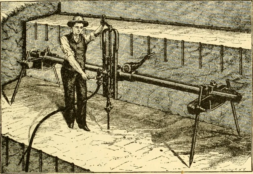 An illustration from Modern mechanism, exhibiting the latest progress in machines, motors, and the transmission of power, being a supplementary volume to Appletons' cyclopaedia of applied mechanics, 1892, leaf 732