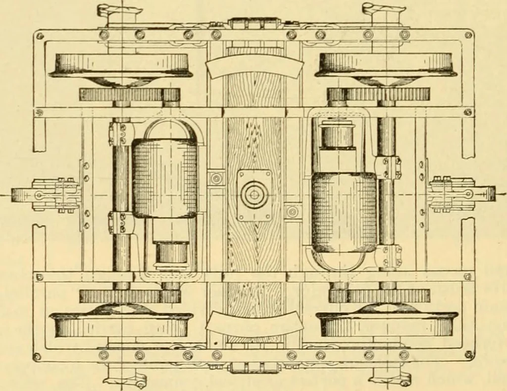 An illustration from Modern mechanism, exhibiting the latest progress in machines, motors, and the transmission of power, being a supplementary volume to Appletons' cyclopaedia of applied mechanics, 1892, leaf 751