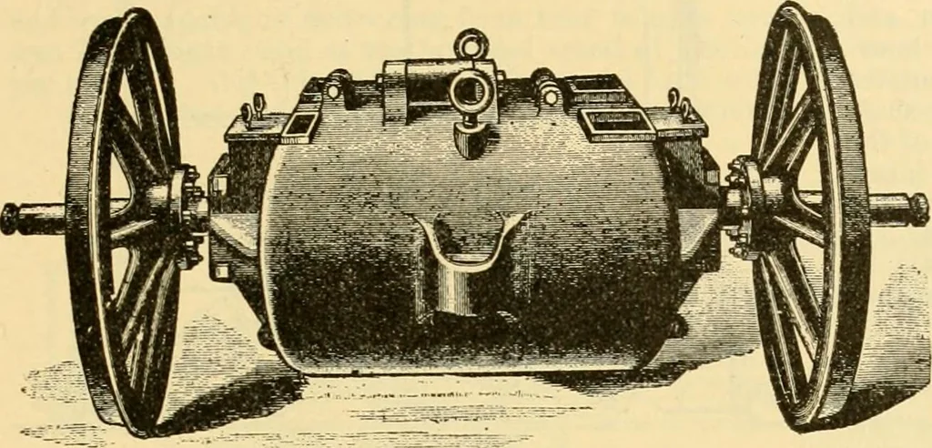 An illustration from Modern mechanism, exhibiting the latest progress in machines, motors, and the transmission of power, being a supplementary volume to Appletons' cyclopaedia of applied mechanics, 1892, leaf 756