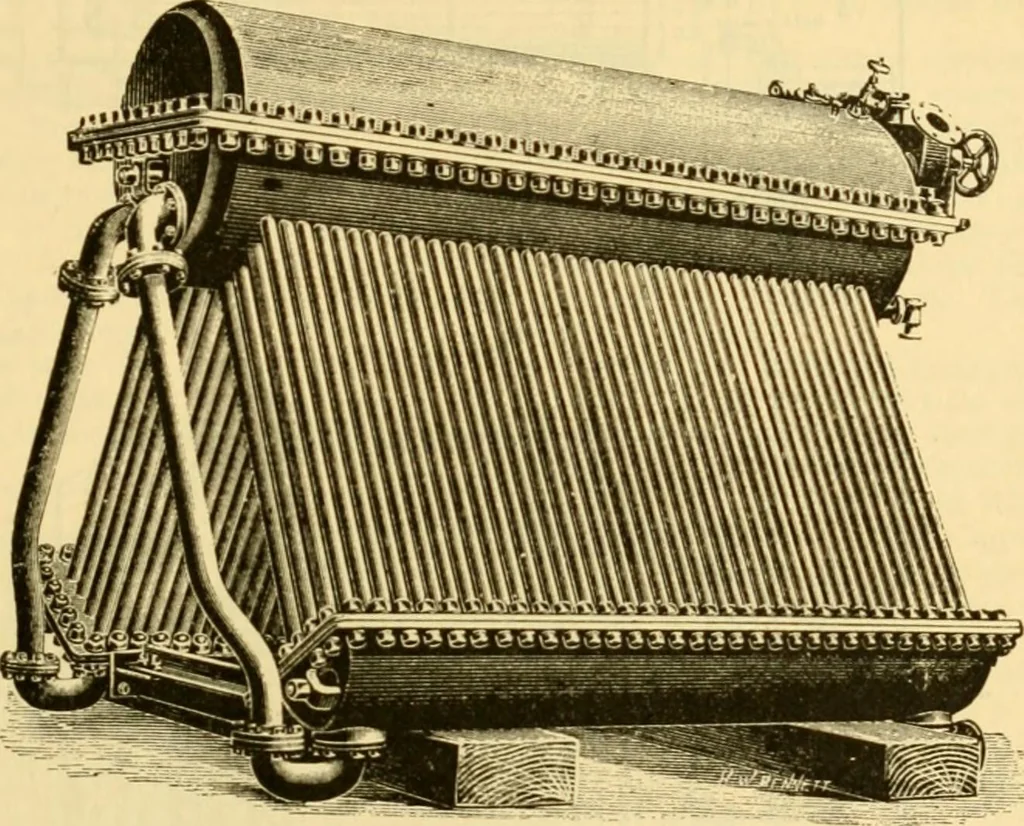 An illustration from Modern mechanism, exhibiting the latest progress in machines, motors, and the transmission of power, being a supplementary volume to Appletons' cyclopaedia of applied mechanics, 1892, leaf 76