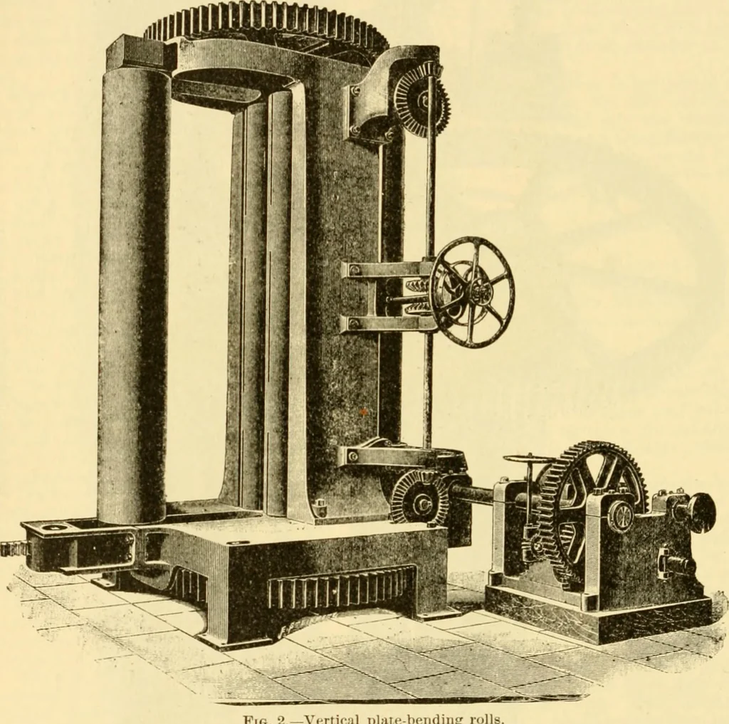An illustration from Modern mechanism, exhibiting the latest progress in machines, motors, and the transmission of power, being a supplementary volume to Appletons' cyclopaedia of applied mechanics, 1892, leaf 771