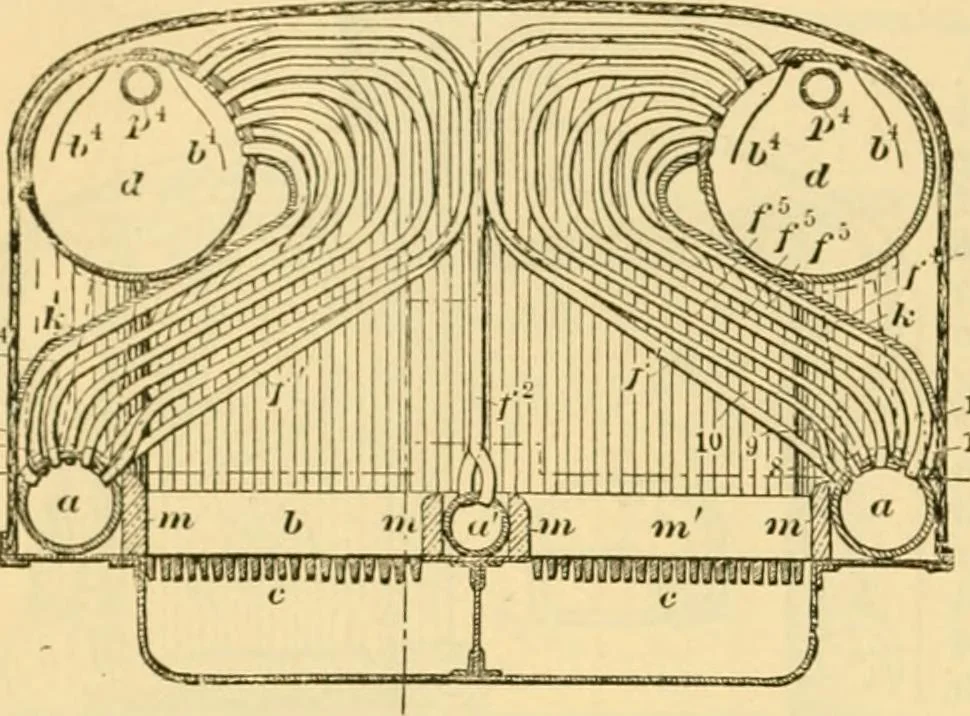 An illustration from Modern mechanism, exhibiting the latest progress in machines, motors, and the transmission of power, being a supplementary volume to Appletons' cyclopaedia of applied mechanics, 1892, leaf 79