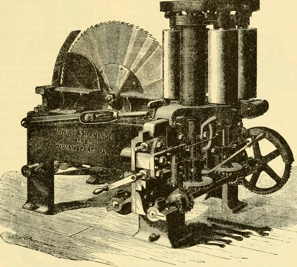An illustration from Modern mechanism, exhibiting the latest progress in machines, motors, and the transmission of power, being a supplementary volume to Appletons' cyclopaedia of applied mechanics, 1892, leaf 802