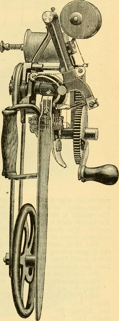 An illustration from Modern mechanism, exhibiting the latest progress in machines, motors, and the transmission of power, being a supplementary volume to Appletons' cyclopaedia of applied mechanics, 1892, leaf 826
