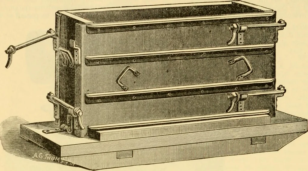 An illustration from Modern mechanism, exhibiting the latest progress in machines, motors, and the transmission of power, being a supplementary volume to Appletons' cyclopaedia of applied mechanics, 1892, leaf 835