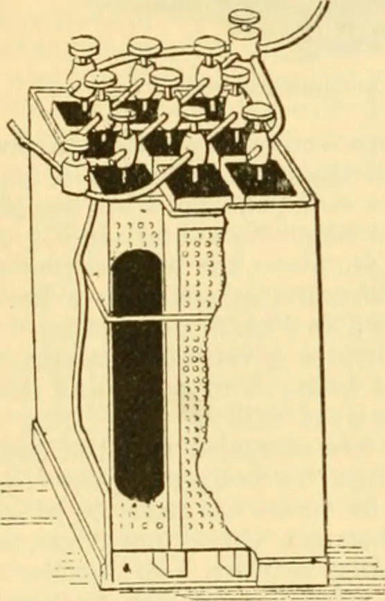 An illustration from Modern mechanism, exhibiting the latest progress in machines, motors, and the transmission of power, being a supplementary volume to Appletons' cyclopaedia of applied mechanics, 1892, leaf 849