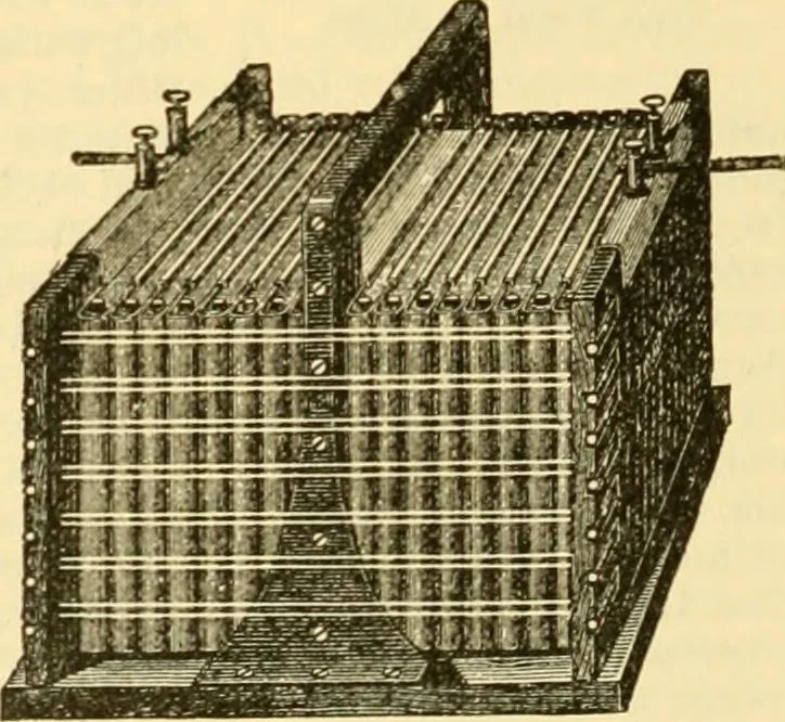 An illustration from Modern mechanism, exhibiting the latest progress in machines, motors, and the transmission of power, being a supplementary volume to Appletons' cyclopaedia of applied mechanics, 1892, leaf 849