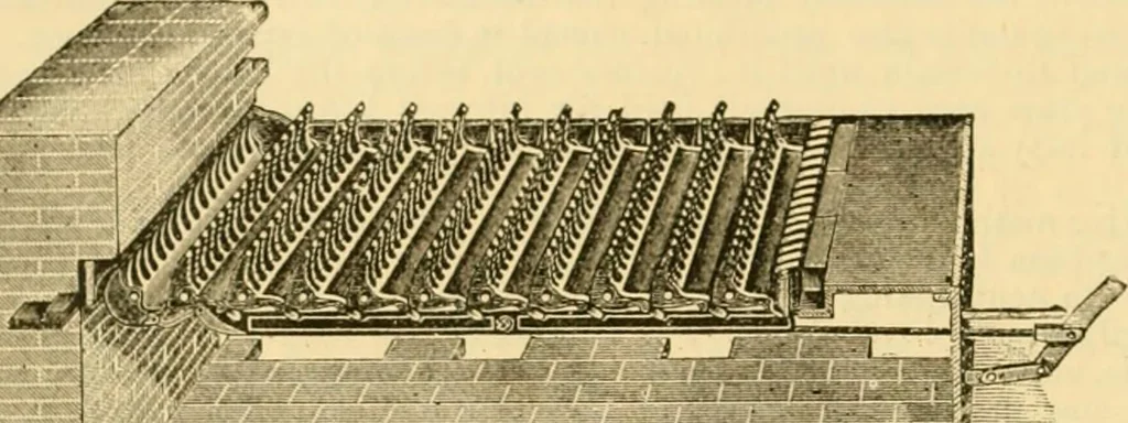 An illustration from Modern mechanism, exhibiting the latest progress in machines, motors, and the transmission of power, being a supplementary volume to Appletons' cyclopaedia of applied mechanics, 1892, leaf 85