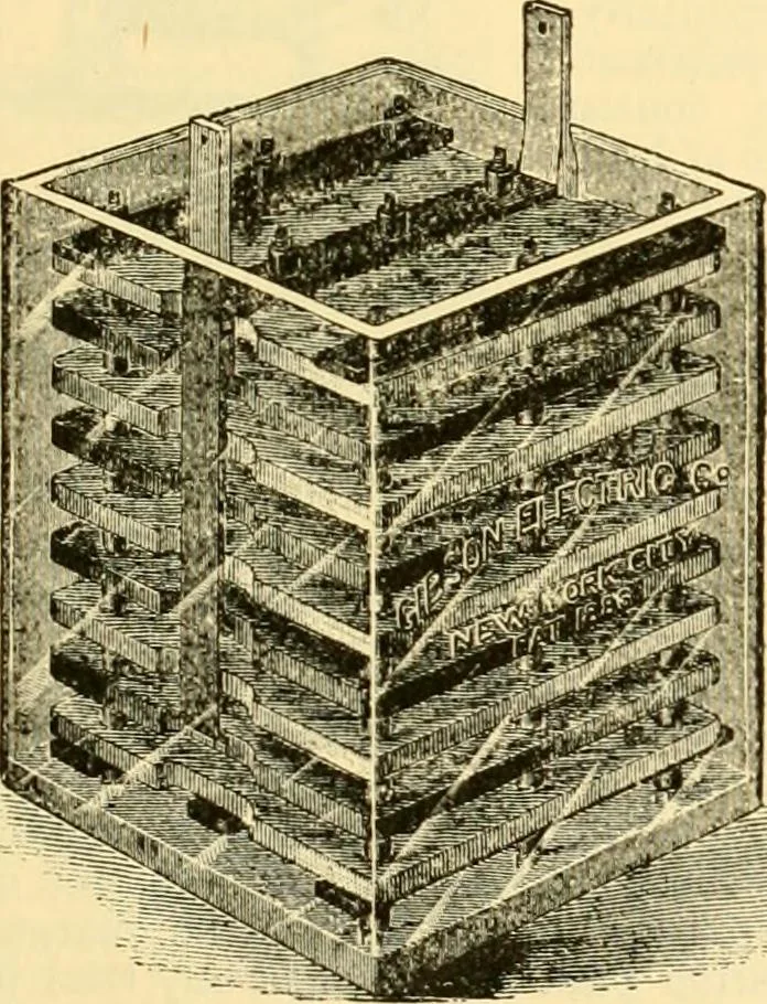 An illustration from Modern mechanism, exhibiting the latest progress in machines, motors, and the transmission of power, being a supplementary volume to Appletons' cyclopaedia of applied mechanics, 1892, leaf 850