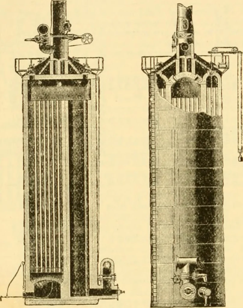 An illustration from Modern mechanism, exhibiting the latest progress in machines, motors, and the transmission of power, being a supplementary volume to Appletons' cyclopaedia of applied mechanics, 1892, leaf 853