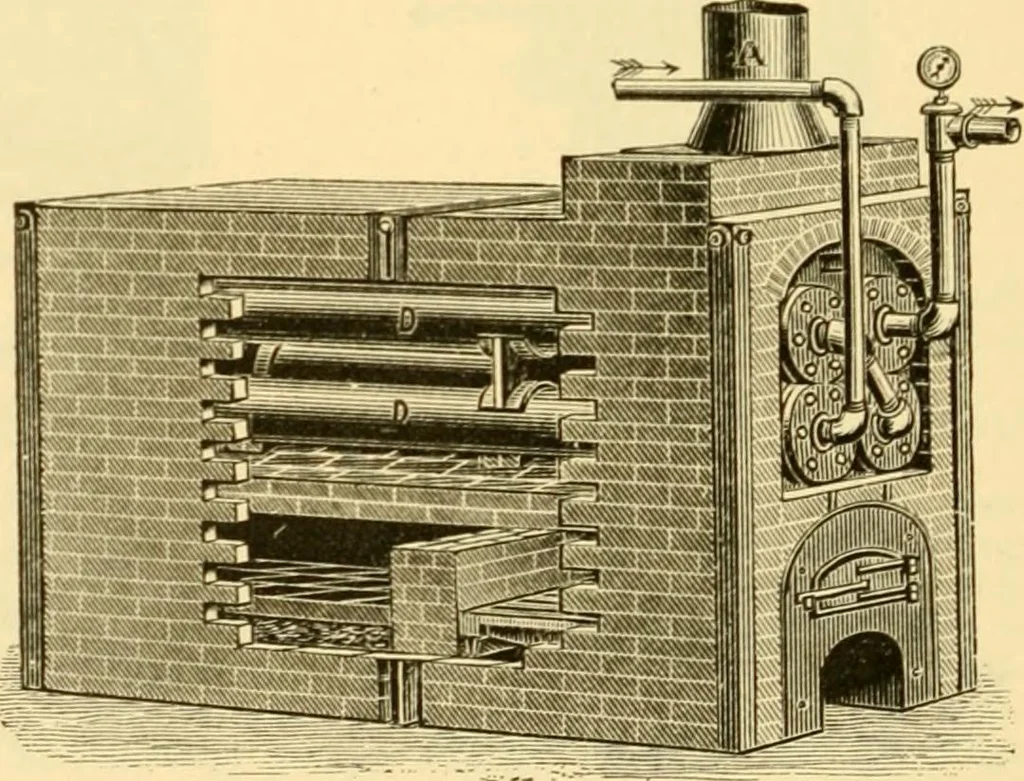 An illustration from Modern mechanism, exhibiting the latest progress in machines, motors, and the transmission of power, being a supplementary volume to Appletons' cyclopaedia of applied mechanics, 1892, leaf 855