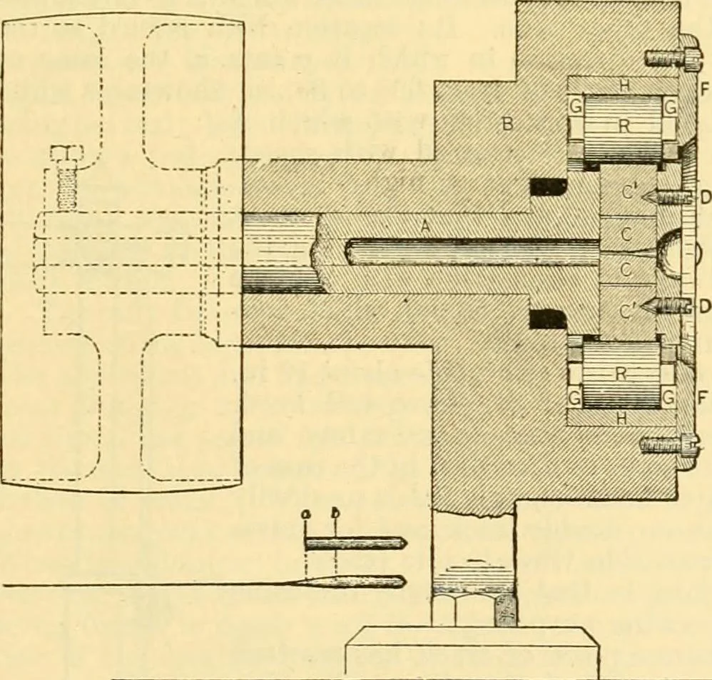 An illustration from Modern mechanism, exhibiting the latest progress in machines, motors, and the transmission of power, being a supplementary volume to Appletons' cyclopaedia of applied mechanics, 1892, leaf 856