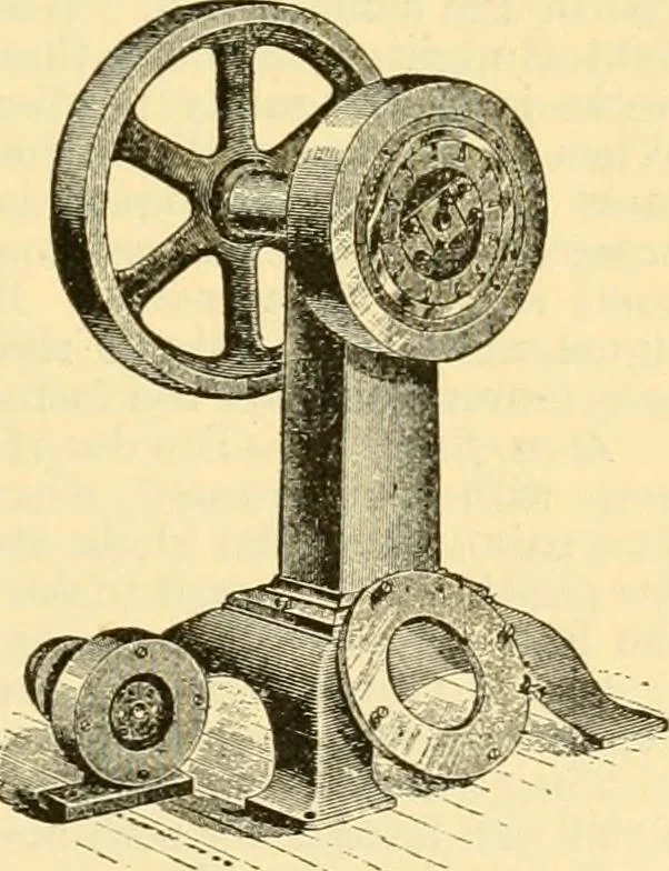 An illustration from Modern mechanism, exhibiting the latest progress in machines, motors, and the transmission of power, being a supplementary volume to Appletons' cyclopaedia of applied mechanics, 1892, leaf 856