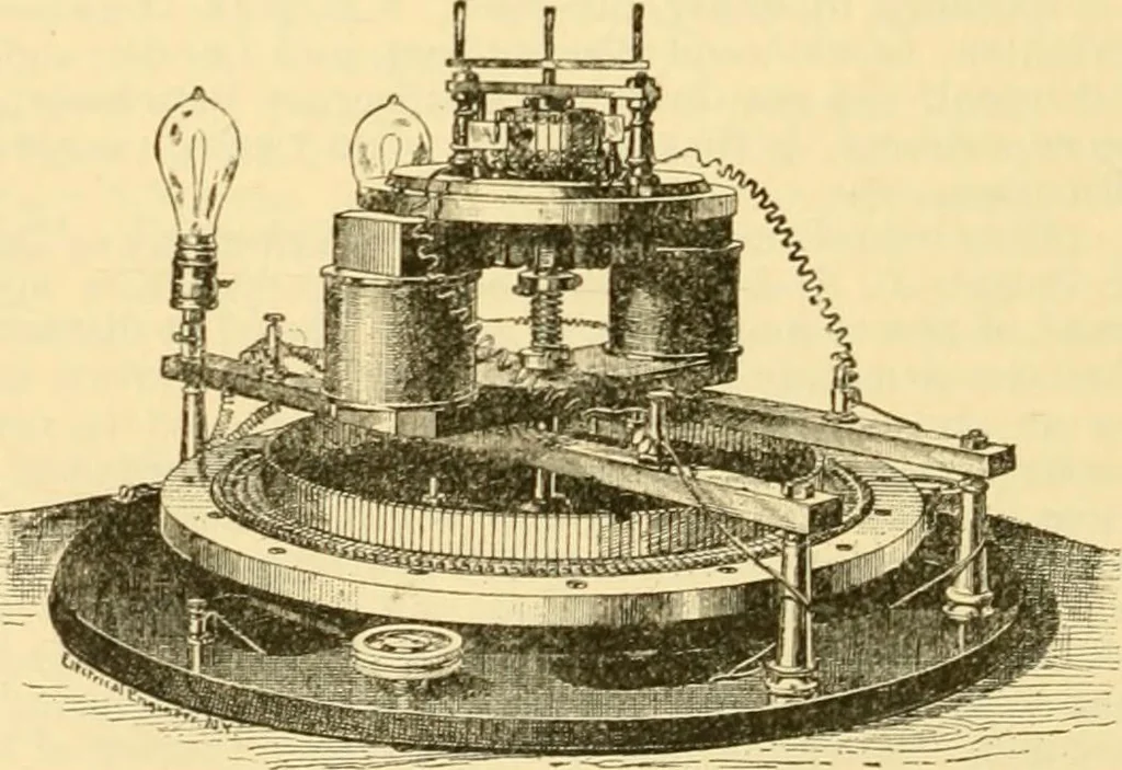 An illustration from Modern mechanism, exhibiting the latest progress in machines, motors, and the transmission of power, being a supplementary volume to Appletons' cyclopaedia of applied mechanics, 1892, leaf 871