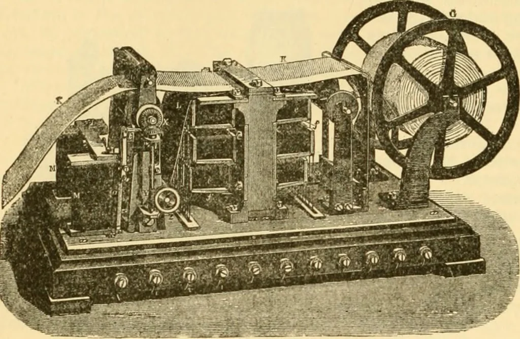 An illustration from Modern mechanism, exhibiting the latest progress in machines, motors, and the transmission of power, being a supplementary volume to Appletons' cyclopaedia of applied mechanics, 1892, leaf 875