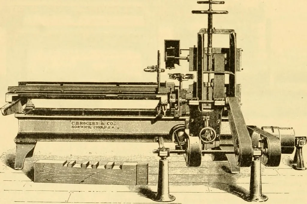 An illustration from Modern mechanism, exhibiting the latest progress in machines, motors, and the transmission of power, being a supplementary volume to Appletons' cyclopaedia of applied mechanics, 1892, leaf 885