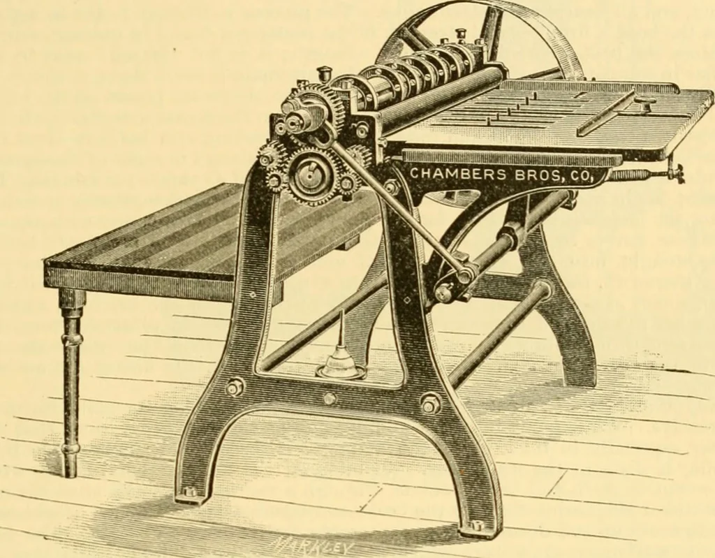 An illustration from Modern mechanism, exhibiting the latest progress in machines, motors, and the transmission of power, being a supplementary volume to Appletons' cyclopaedia of applied mechanics, 1892, leaf 90