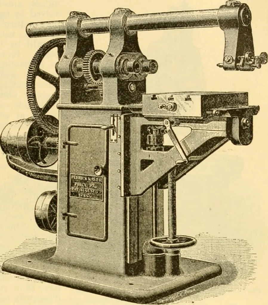 An illustration from Modern mechanism, exhibiting the latest progress in machines, motors, and the transmission of power, being a supplementary volume to Appletons' cyclopaedia of applied mechanics, 1892, leaf 94