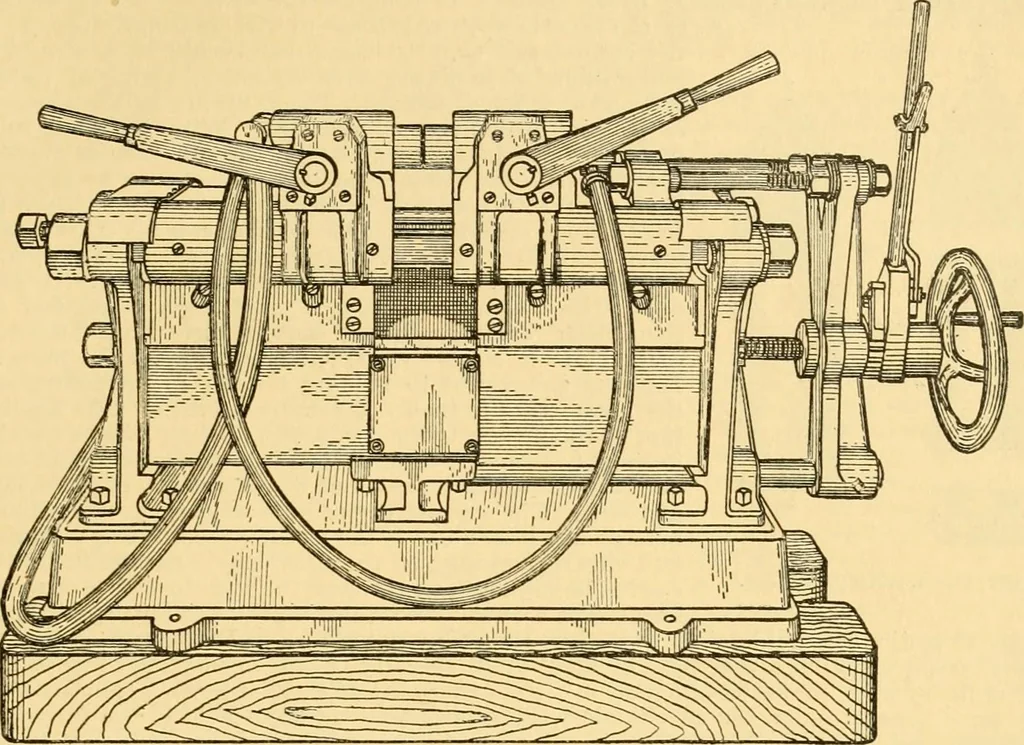 An illustration from Modern mechanism, exhibiting the latest progress in machines, motors, and the transmission of power, being a supplementary volume to Appletons' cyclopaedia of applied mechanics, 1892, leaf 942