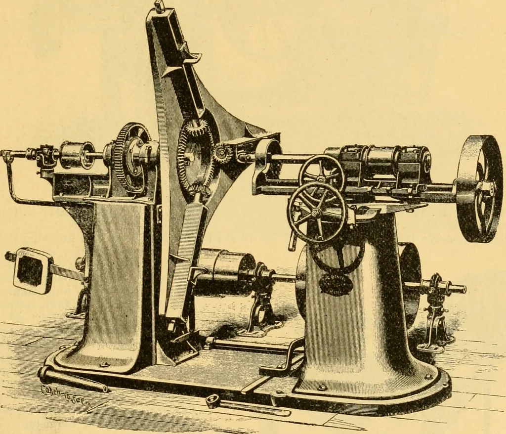 An illustration from Modern mechanism, exhibiting the latest progress in machines, motors, and the transmission of power, being a supplementary volume to Appletons' cyclopaedia of applied mechanics, 1892, leaf 948