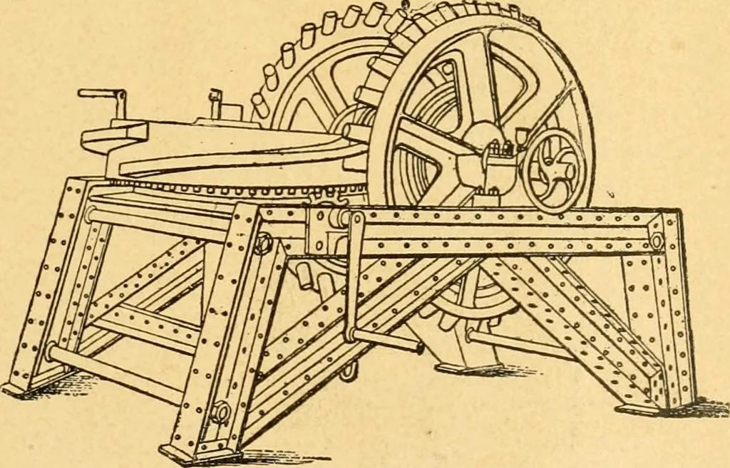 An illustration from Modern mechanism, exhibiting the latest progress in machines, motors, and the transmission of power, being a supplementary volume to Appletons' cyclopaedia of applied mechanics, 1892, leaf 950