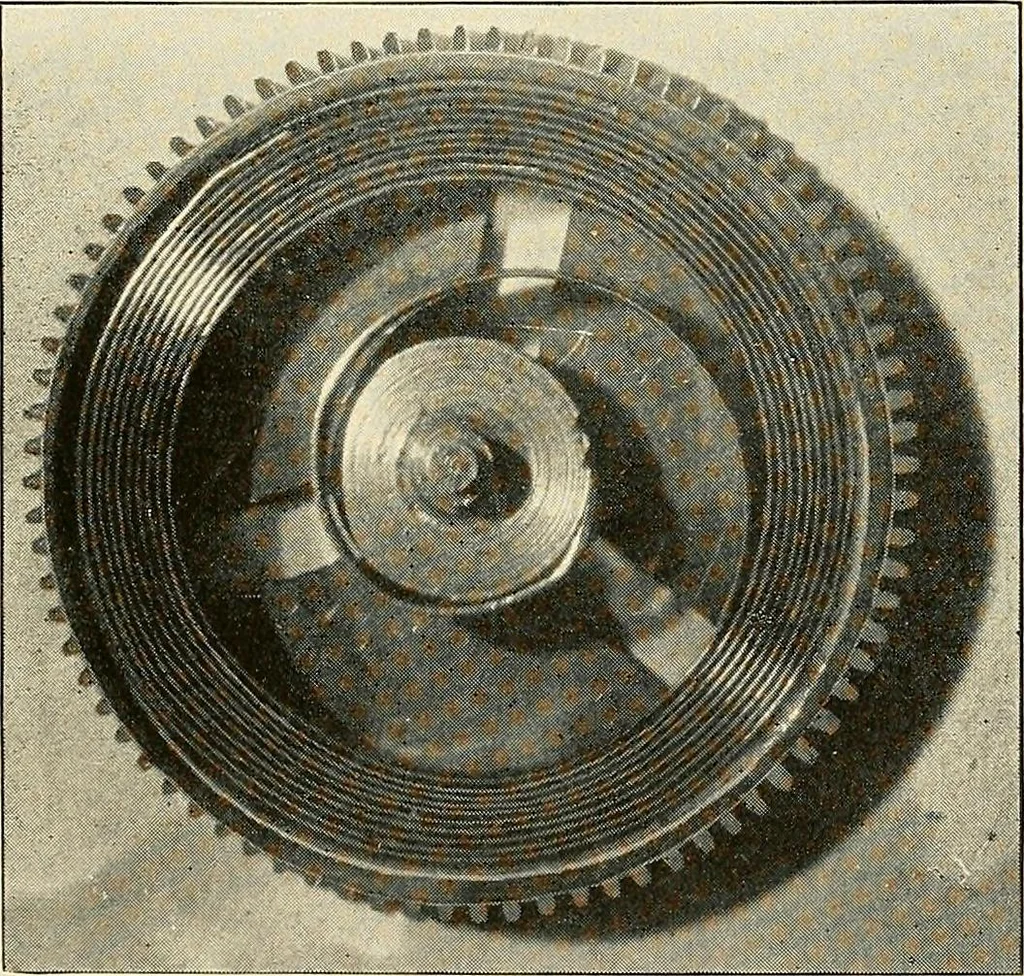An illustration from Modern methods in horology, 1904, leaf 168