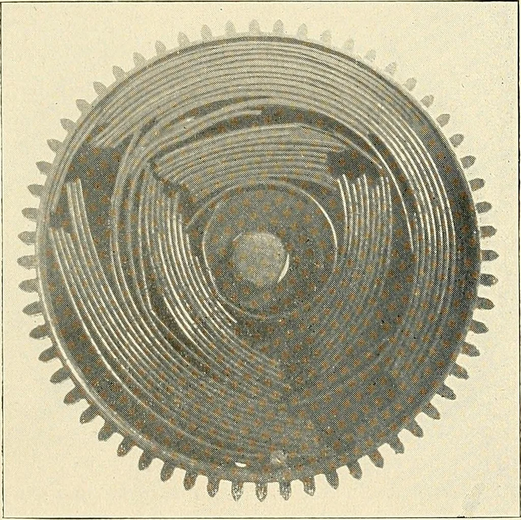 An illustration from Modern methods in horology, 1904, leaf 172