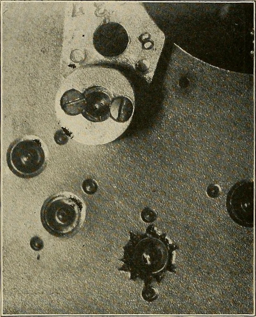 An illustration from Modern methods in horology, 1904, leaf 247