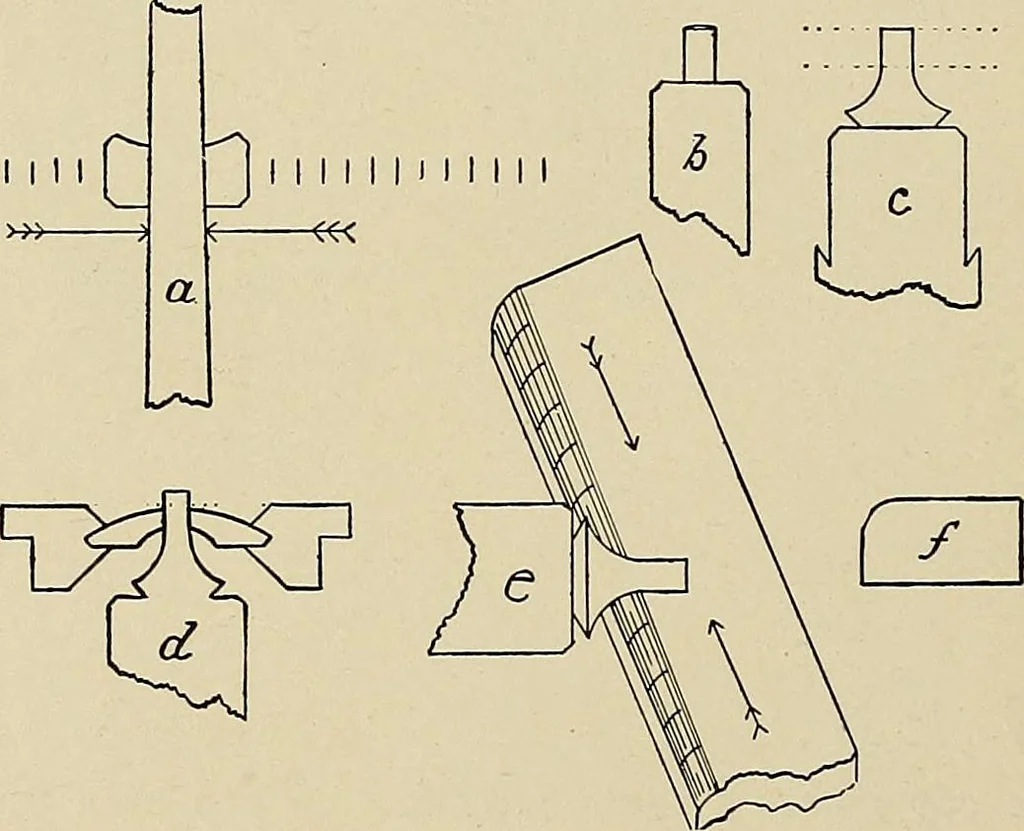 An illustration from Modern methods in horology, 1904, leaf 63