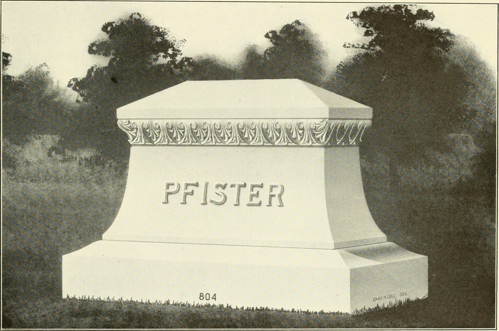 An illustration from Modern monuments, tablets and sarcophagi .., 1907, leaf 104