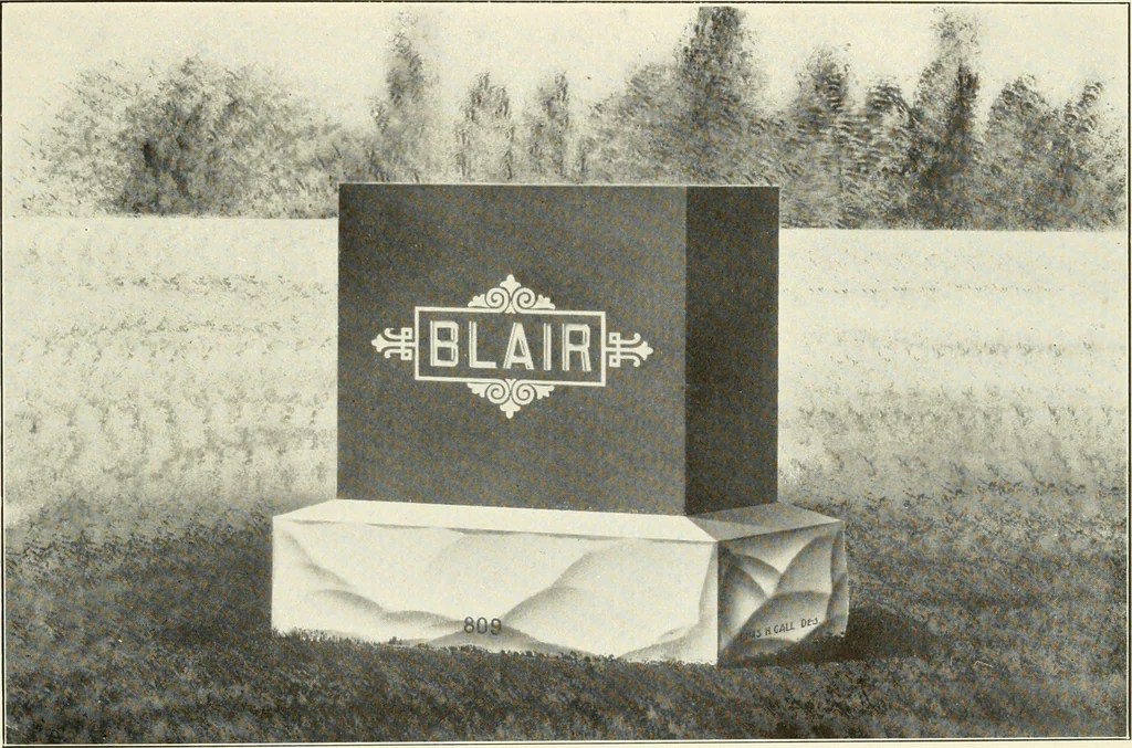 An illustration from Modern monuments, tablets and sarcophagi .., 1907, leaf 12
