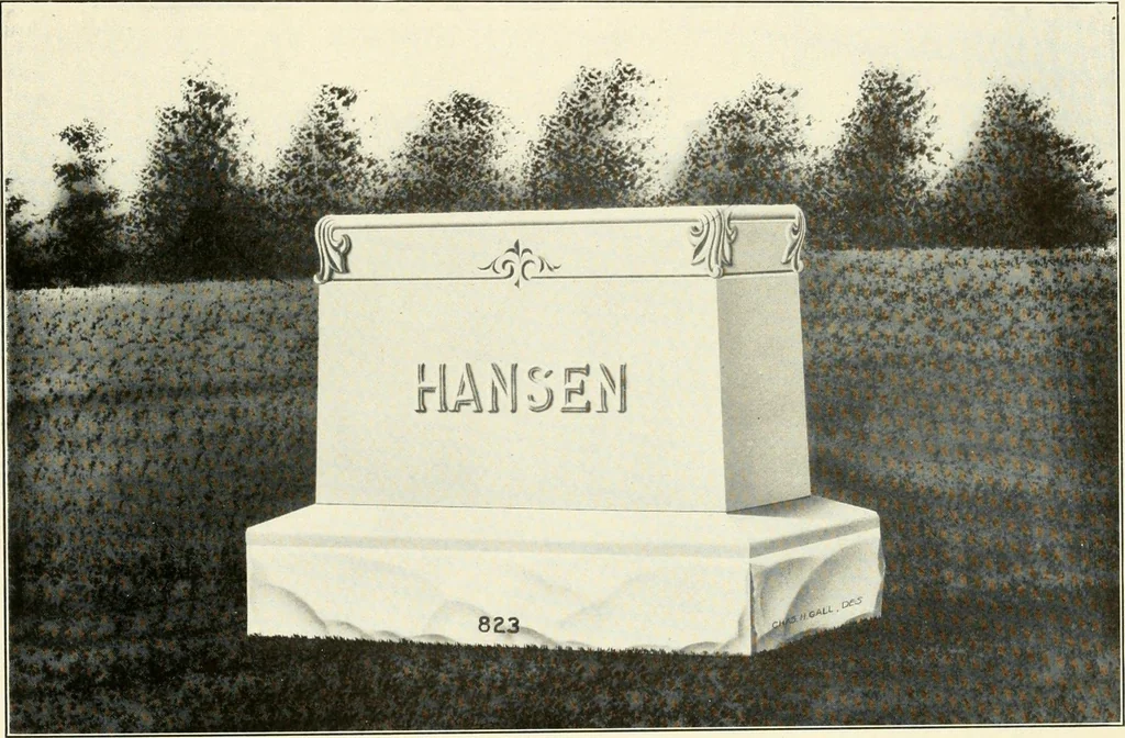 An illustration from Modern monuments, tablets and sarcophagi .., 1907, leaf 68