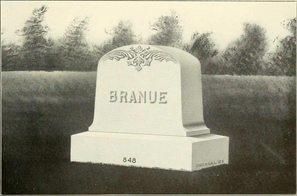 An illustration from Modern monuments, tablets and sarcophagi .., 1907, leaf 82