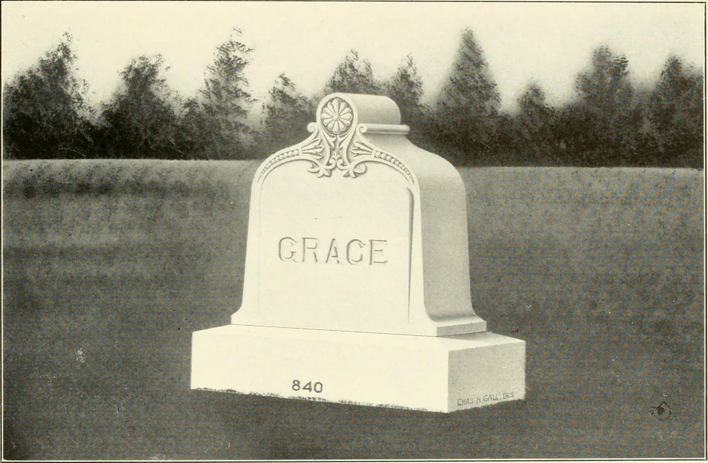 An illustration from Modern monuments, tablets and sarcophagi .., 1907, leaf 84