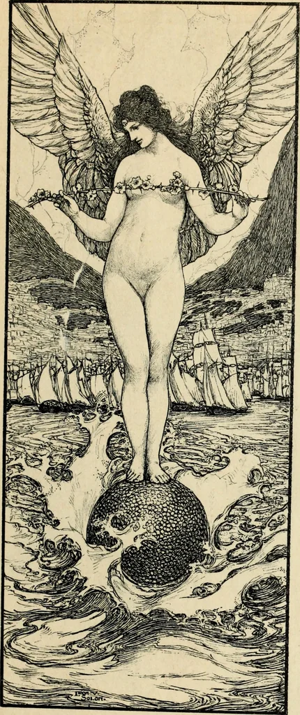 An illustration from Modern pen drawings: European and American;, 1901, leaf 107