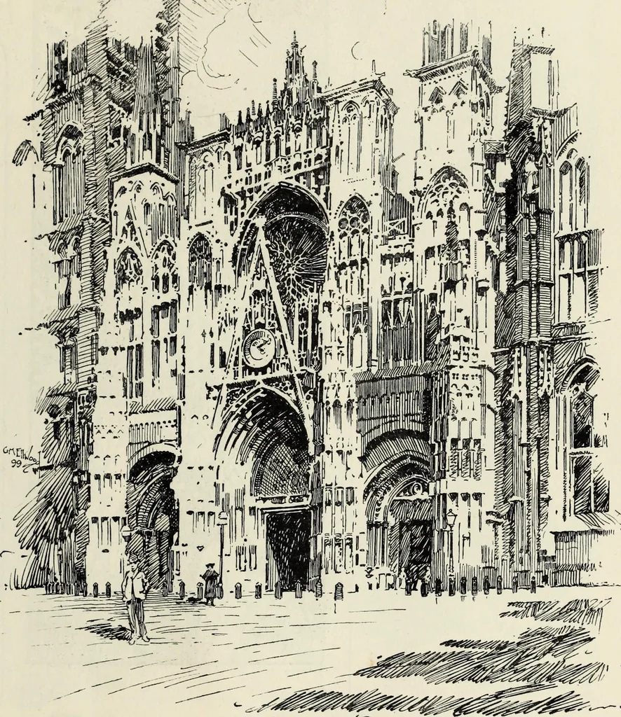 An illustration from Modern pen drawings: European and American;, 1901, leaf 115