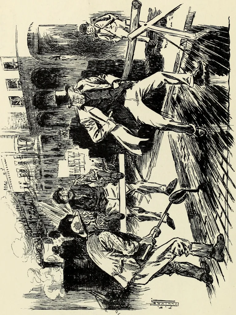 An illustration from Modern pen drawings: European and American;, 1901, leaf 128