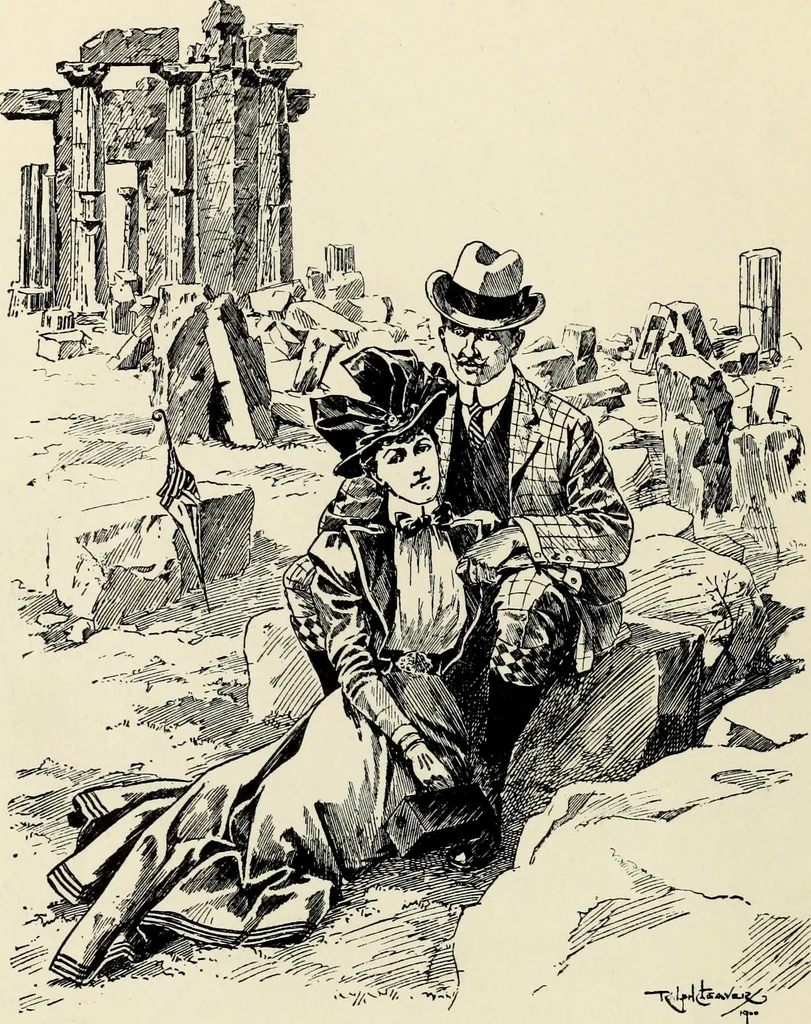 An illustration from Modern pen drawings: European and American;, 1901, leaf 142