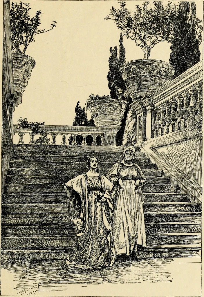 An illustration from Modern pen drawings: European and American;, 1901, leaf 149