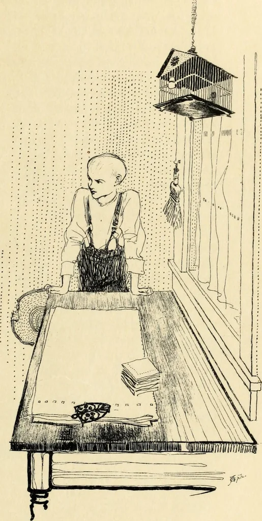 An illustration from Modern pen drawings: European and American;, 1901, leaf 181