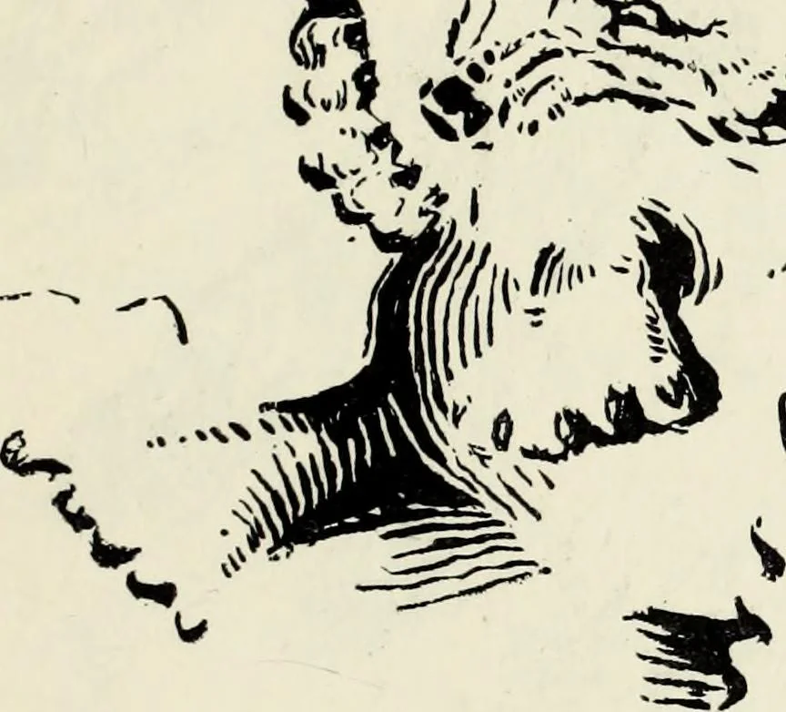 An illustration from Modern pen drawings: European and American;, 1901, leaf 185