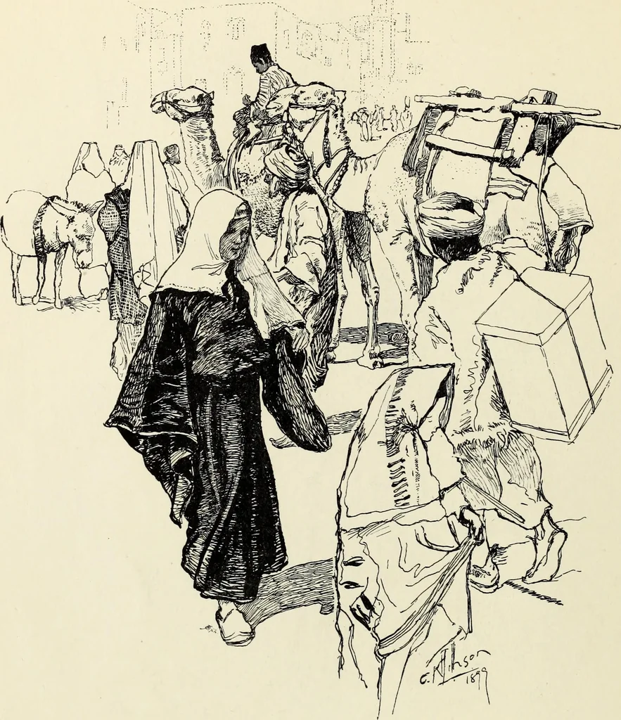 An illustration from Modern pen drawings: European and American;, 1901, leaf 198